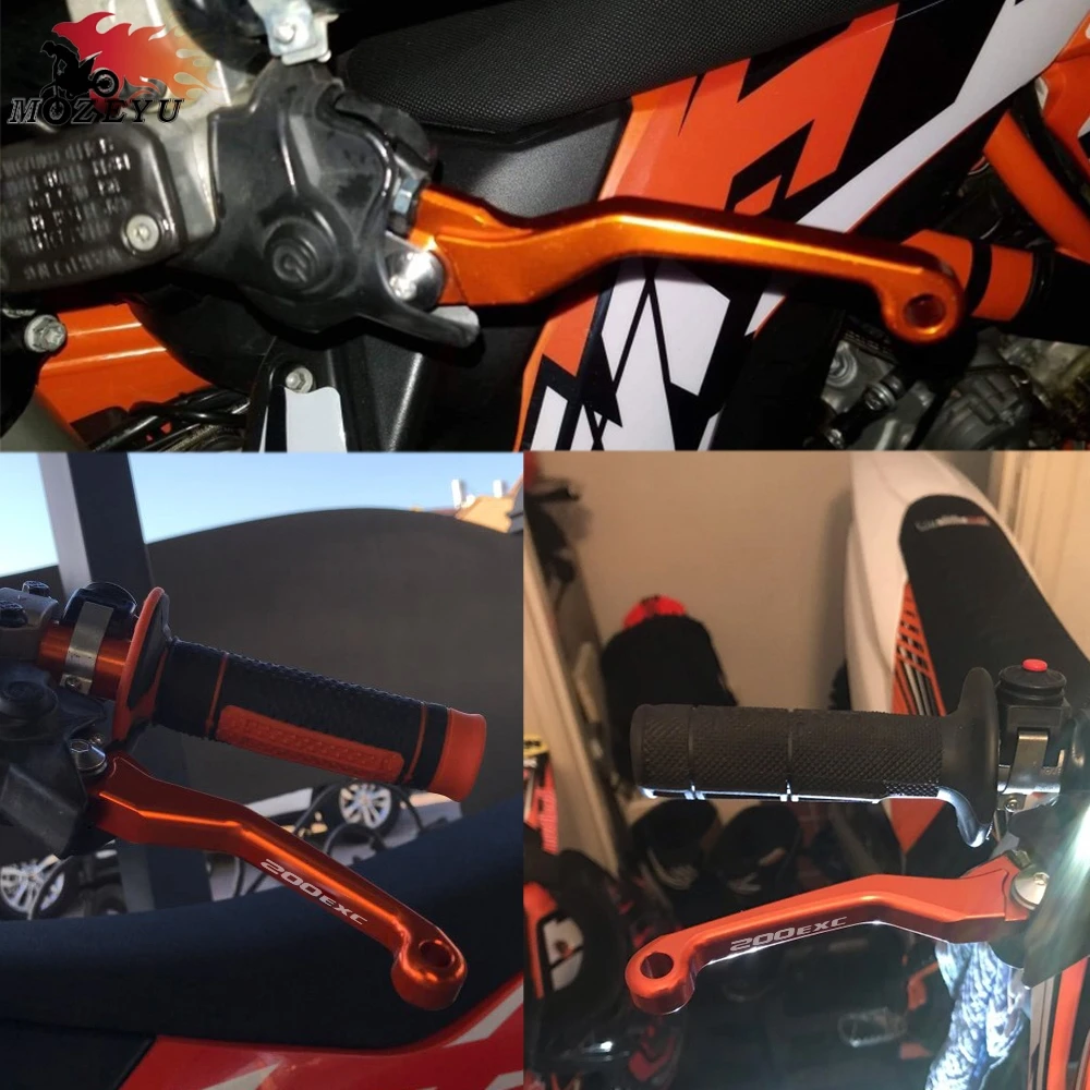 

New Orange For 200EXC XC 2003-2008 2007 200exc CNC Aluminium Accessories Motorcycle Dirt Bike FLEX Pivot Brake Clutch Levers