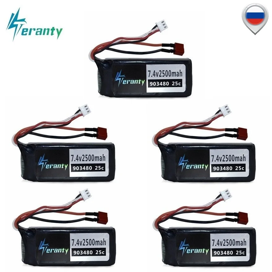 7.4v 2500mAh Lipo battery for Syma X8C X8W X8G X8 RC Quadcopter Spare Parts 903480 25c Battery 12428 12423 Cars 5pcs | Игрушки и хобби
