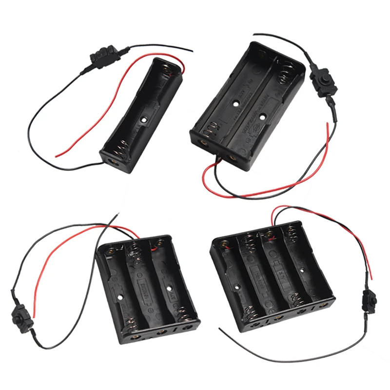 

MasterFire 400pcs/lot Plastic Battery Storage Box Case Shell For 1x 2x 3x 4x 3.7V 18650 Batteries With Wire Switch On&Off Holder