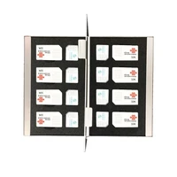 aluminum storage box bag memory card case holder wallet for standard sim card and micro sim card