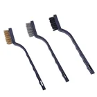 Набор небольших мини-проволочная кисть для чистки металла, 3 шт., сталь, медь, нейлон, 7 дюймов, Удаление ржавчины