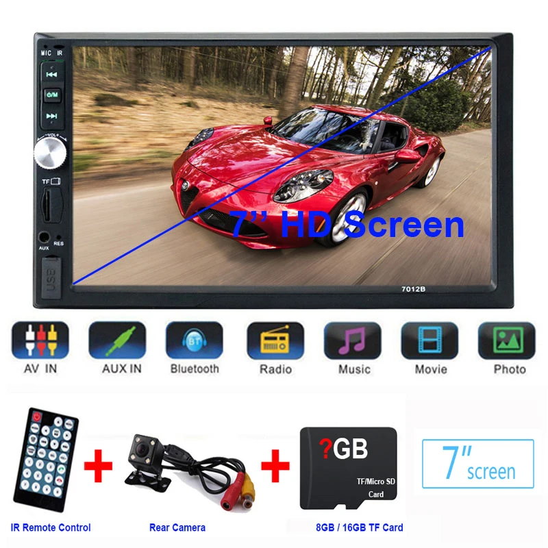 Центральный Multimidia 2 Din Touch 7 &quotBluetooth Радио Mp3 Mp5 музыкальный видео плеер