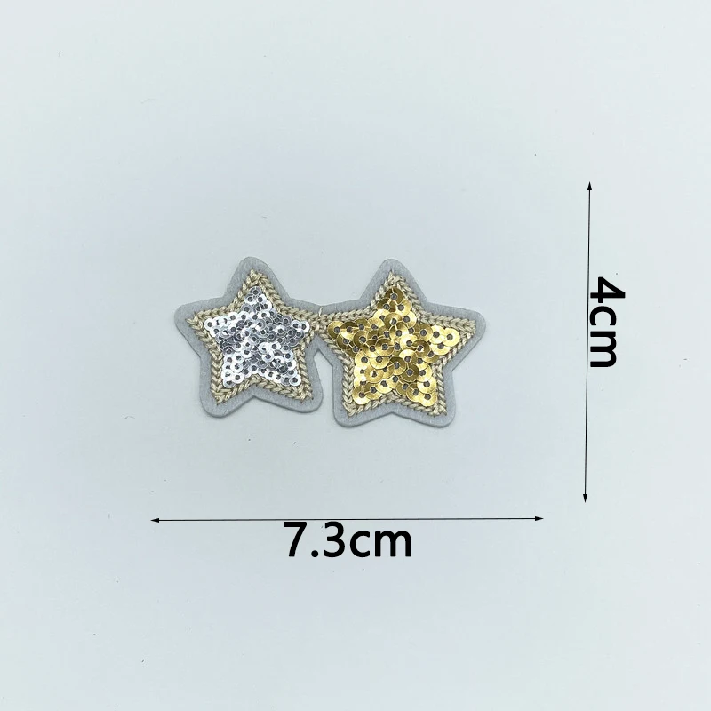 10 шт./компл. блестящие нашивки со звездами аппликация с помощью утюга для джинсов
