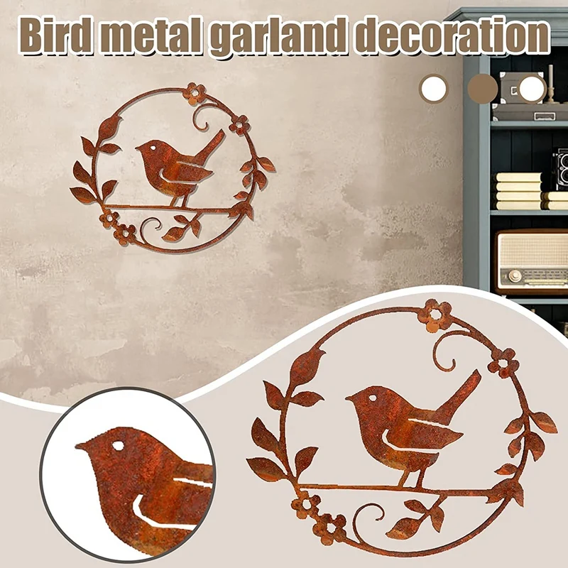 Wren Garden Decor Rusty Bird Gift Lover Metal - Wild Art | Дом и сад