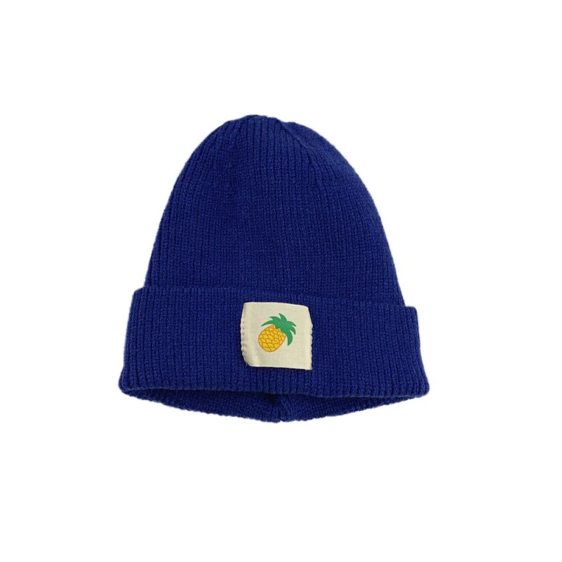 

TFashion Girls Boys Hat Autumn Winter Warm Kids Baby Solid Print Hats Wool Hemming Caps
