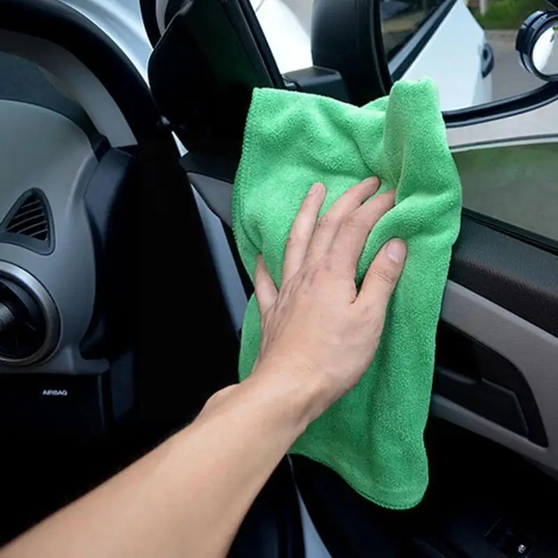 

Microfiber Car Cleaning Towel Glass Kitchen Cleaning Towel Rag Wipes 1pc Cloth Table Dish Window Car J9A7