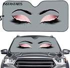 Женский солнцезащитный козырек INSTANTARTS, с принтом ресниц год, для автомобиля, с большими глазами, на лобовое стекло автомобиля