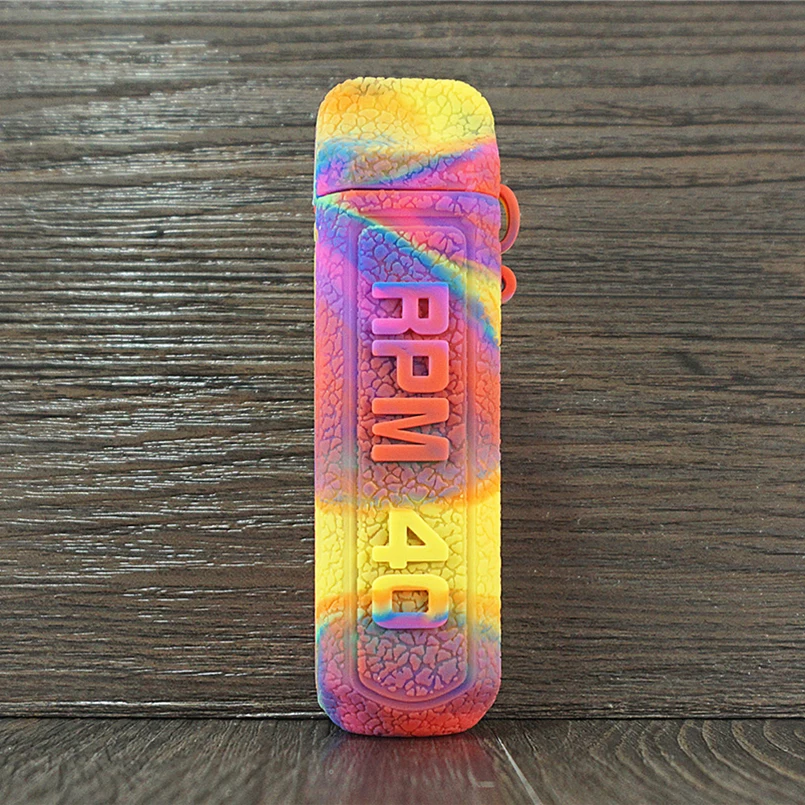Rainbow Чехол с текстурой для SMOK RPM40 Pod Kit Vape, защитный силиконовый чехол для кожи, гелевый Чехол для SMOKTECH RPM 40 - Цвет: Rainbow