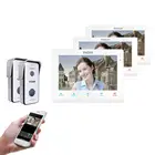 Беспроводной умный IP дверной звонок TMEZON, видеодомофон 10 дюймов + 2x7 дюймов, монитор экрана с проводной камерой 2x720P