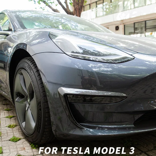 Online Magical2021 Untuk Diterapkan Pada Tesla Model 3 Pisau Angin Alis Lampu Kabut Bingkai Dekorasi Eksterior Sekitarnya Refitting Dengan Semut