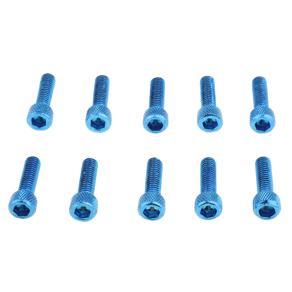 

10pcs M6 x 20mm Pitch Alloy Steel Hex Bolt Socket Head Cap Screws Blue