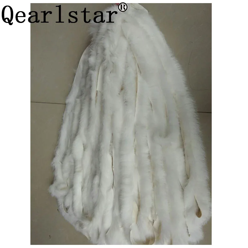 Qearlstar натуральный кроличий мех отделка 1 ярд/партия Аксессуары для одежды настоящие меховые полоски для пухового Пальто Капюшон шляпа Кепка обувь Diy TK03