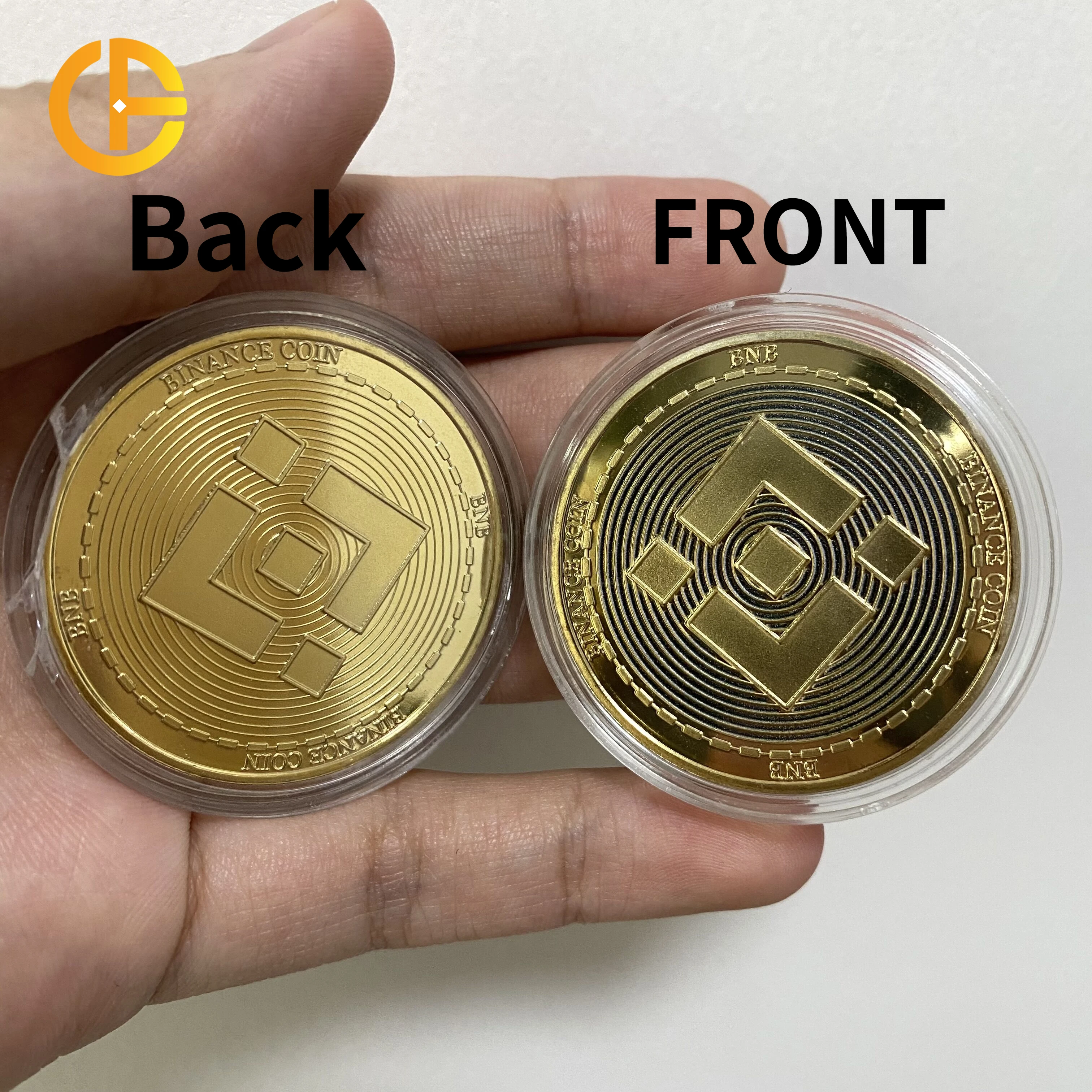 FLC SCoin VJ039 Binance монета для коллекционирования криптовалюментов Золотая