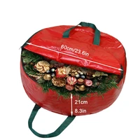 23 6 inch waterproof wreath storage container dual zippered protect artificial wreaths holiday xmas bag
