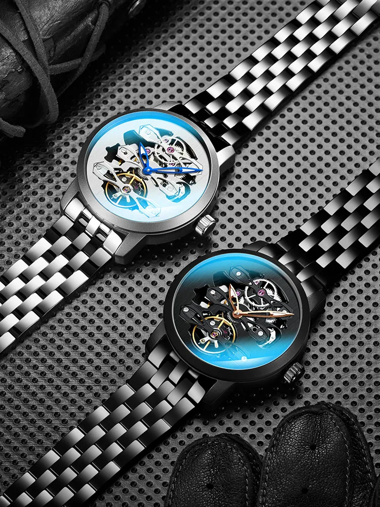 AILANG Tourbillon часы мужские часы Топ бренд класса люкс из нержавеющей стали спортивные часы водонепроницаемые автоматические механические часы для мужчин