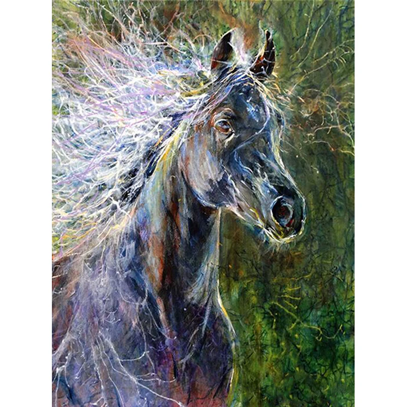 

Mazayka diy Crystal Rhinestone Diamond Painting Cross Stitch Mozaika Rhinestone Needlework Diamond Embroidery Horse Decorative