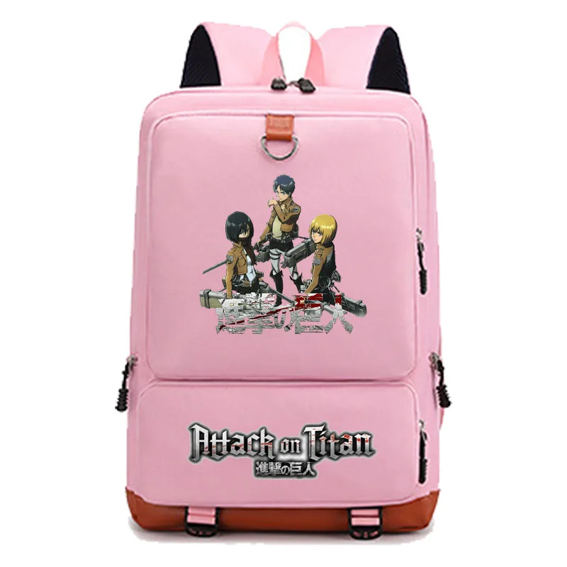 

2021 Print Attack on Titan Travel USB Backpack School Backpack