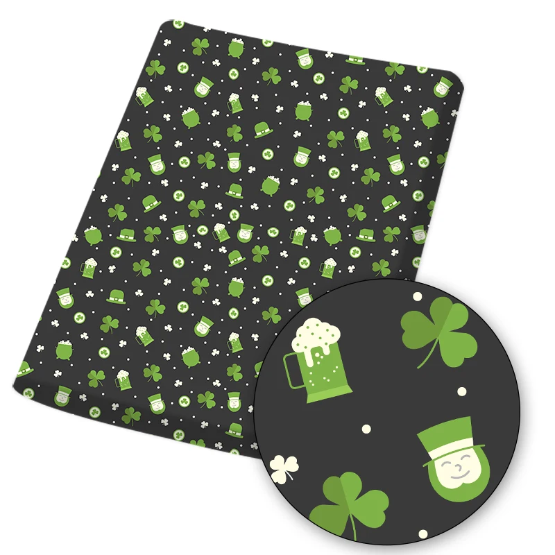 Полиэфирная хлопчатобумажная ткань листы с Рисунком Клевера искусственный