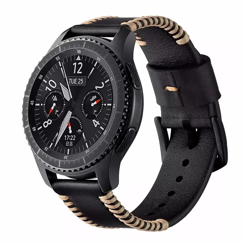 Кожаный ремешок для часов Samsung Galaxy 22 мм 42 46 сменный Gear S3 Frontier/классический браслет