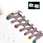 Новые Красочные эластичные теннисные туфли с кружевами без галстука шнурки плоские шнурки без галстуков для детей и взрослых быстро кружева для обуви резинки