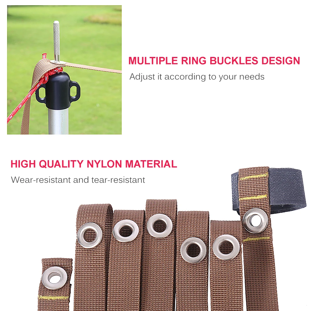 

Outdoor Camping Tent Wind Rope Durable Nylon Wind Rope Multifunctional Tent Rope Buckle Adjustable Laundry Hanging Rope