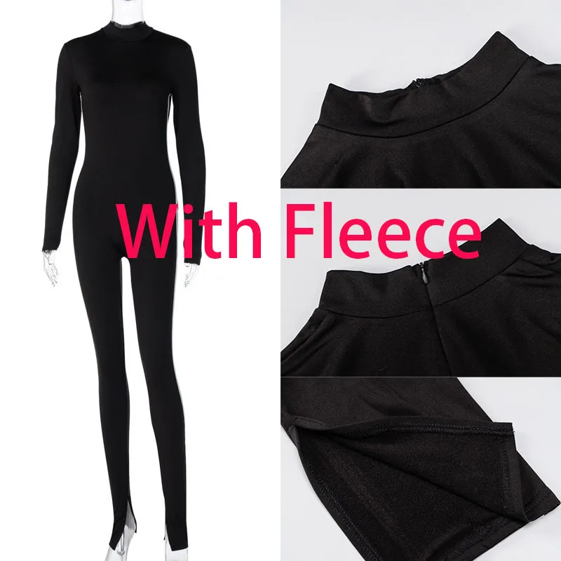 

Giyu Fleece Jumpsuit Women Autumn Fashion Combinaison Femme Casual Sport Overalls Solid Zipper Playsuit Outfits Women Clothing