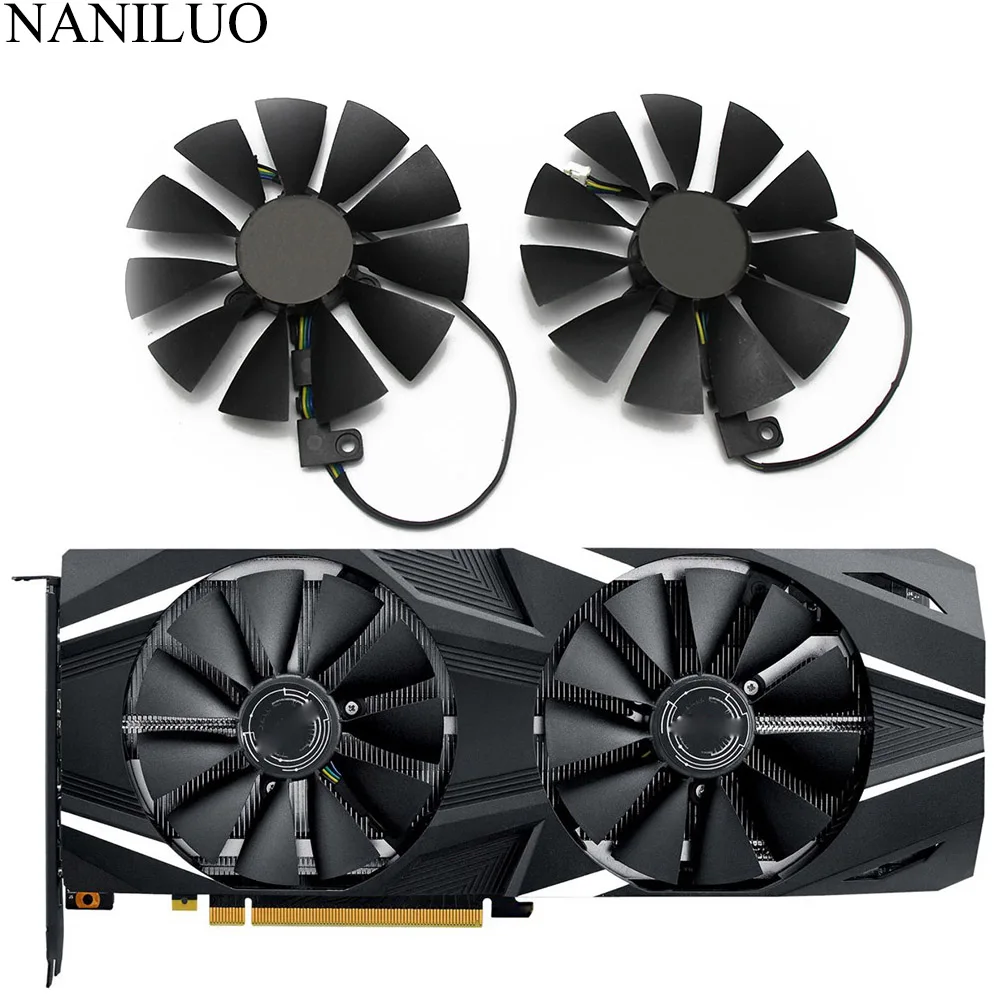 Вентилятор игровой карты ASUS GeForce RTX2080 RTX2070 4 контакта 87 мм T129215SH RTX 2060 2070 2080|Кулеры и