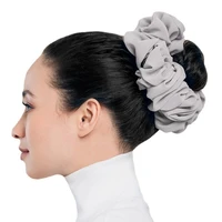 big chiffon volumizing scrunchie elastic hair band solid color hair ring bottoming hair rope for women girl headband accessories
