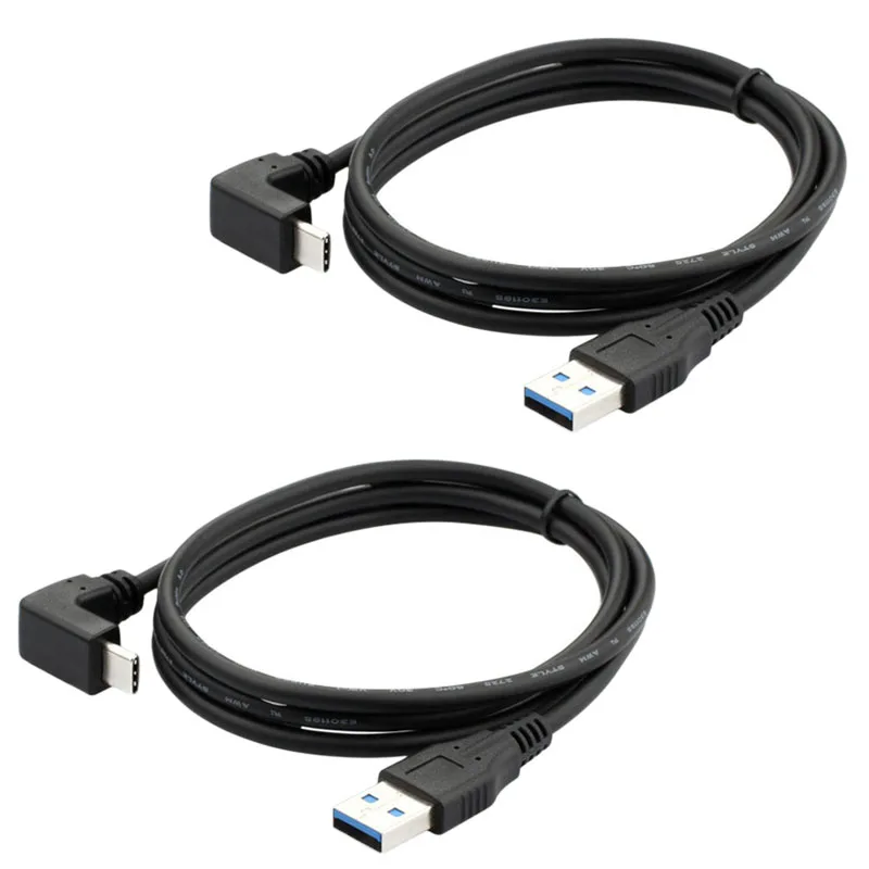

Зарядный кабель USBC под прямым углом 90 градусов с USB на Type-C 3,1 3A высокоскоростной зарядный кабель подходит для Samsung/Huawei,2 шт.