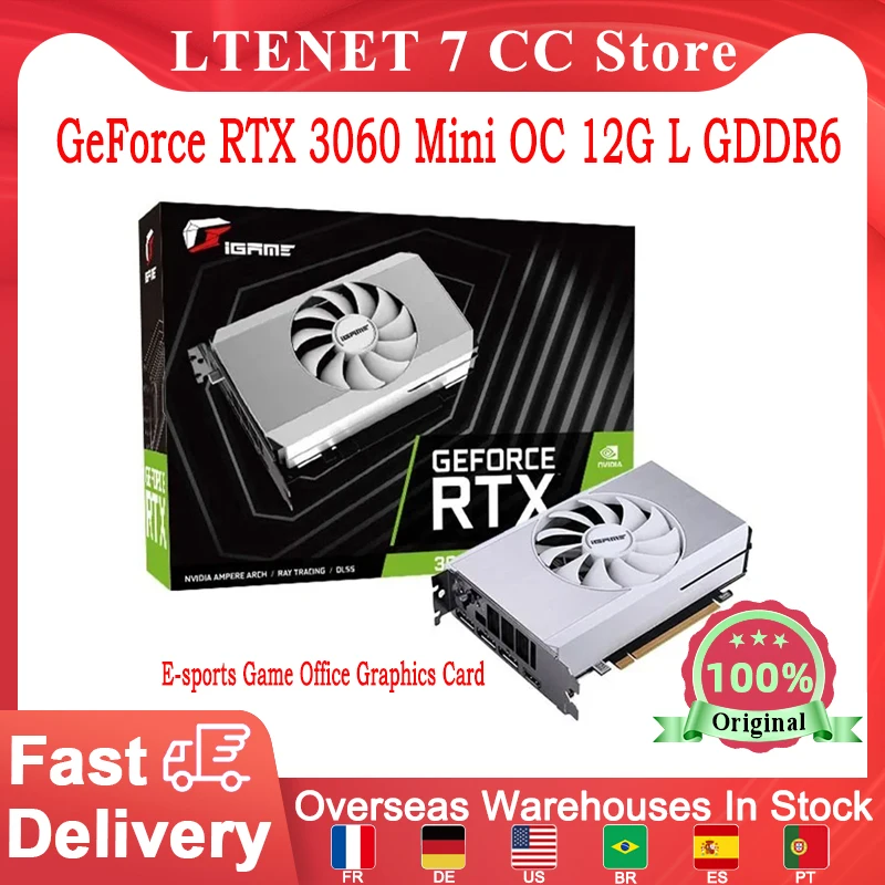 

Игровая видеокарта для компьютера Colorful IGame GeForce RTX 3060 Mini OC 12G L GDDR6 E-Sports