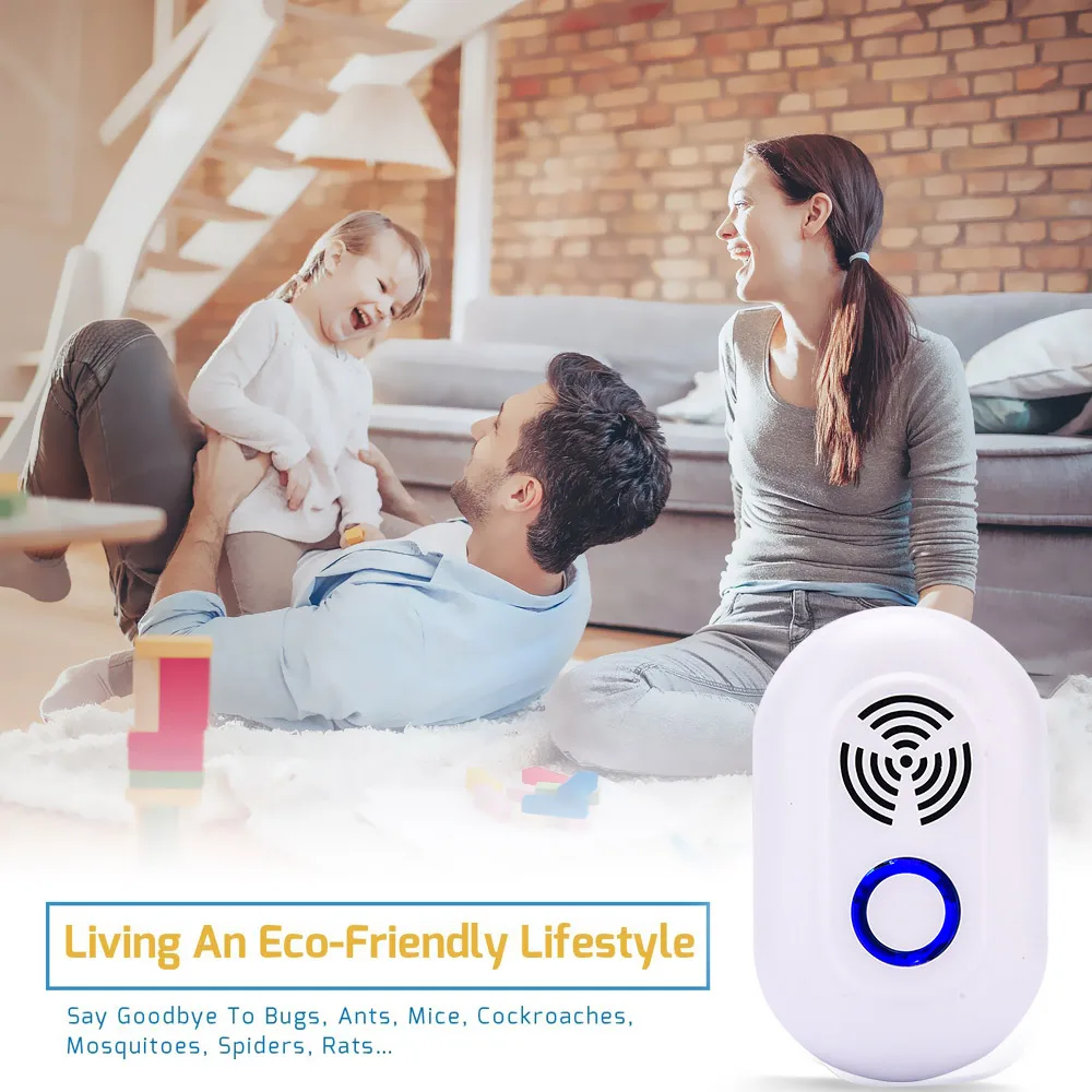 

4pcs EU Ultrasonic Anti Mosquito Insect Repeller New Rat Mouse Cockroach Pest Reject Repellent Garden Supplies Pest Control