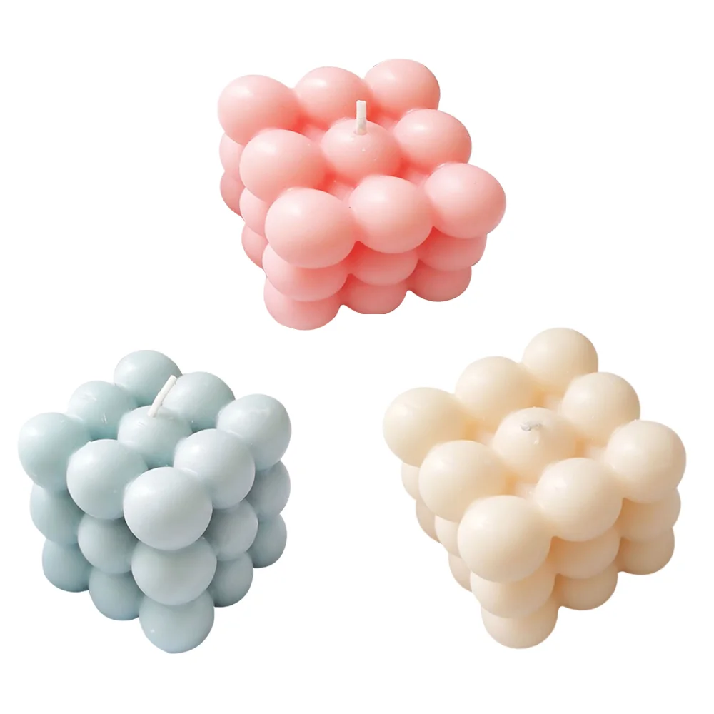 

1pc Bubble Cube Candle Soy Wax Fragrance Candle Scented Home Creative Geometric Decoration Relaxing Birthday Gift Wholesale