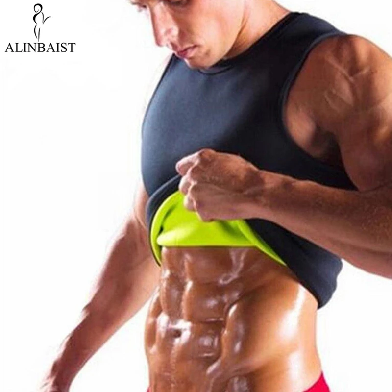 Мужской неопреновый жилет для похудения формирователь тела футболка сауна пот