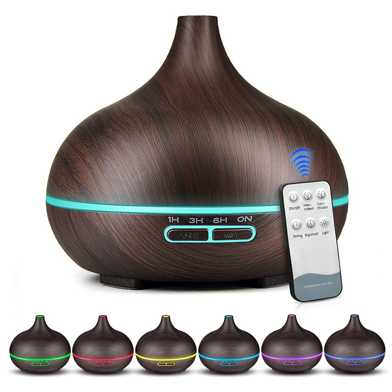 

550ml Aroma Air Humidifier Essential Oil Diffuser Aromatherapy Electric Ultrasonic cool Mist Maker for Home Remote Control