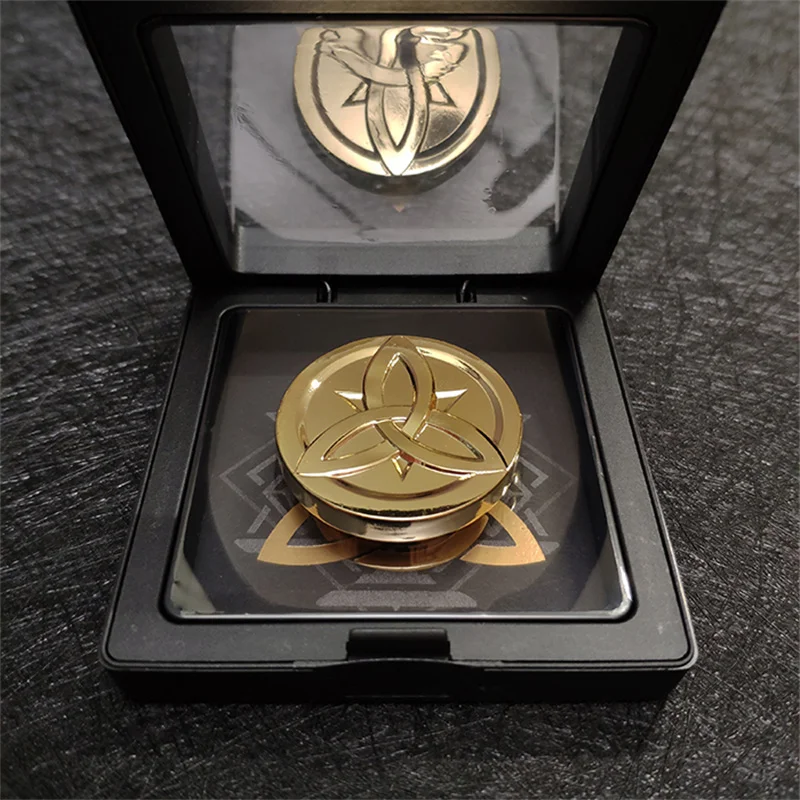 

Popular Classic Anime Games Genshin Impact Cosplay 11 High Quality Metal Surrounding Mora Gold Coins Commemorative Gift Props