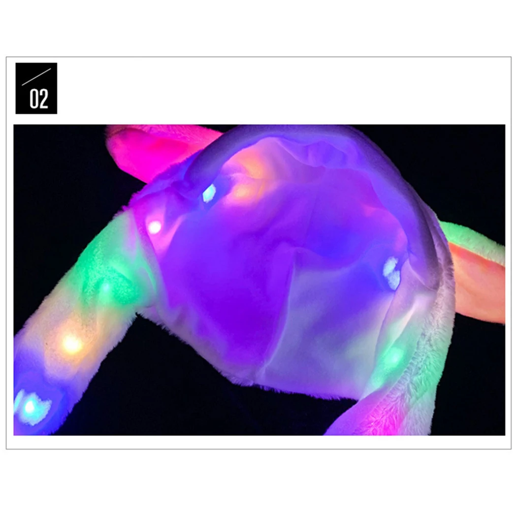 Плюшевые Детские милые смешная шапка шапки мультфильм светодиодный свет