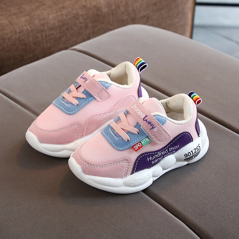 2019 Autumn Children Shoes Boys Sneakers Girls Running Breathable Mesh Fashion Soft Bottom Brand Kids | Детская одежда и обувь