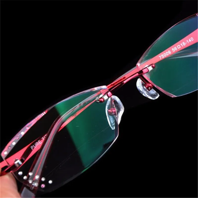 Отделка Сверхлегкий титана с украшением в виде кристаллов алмаза оправа миопия