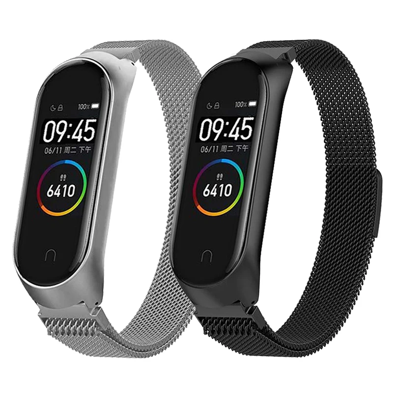 Металлический браслет на петле из нержавеющей стали mi lanese для Xiaomi Band 4 аксессуар