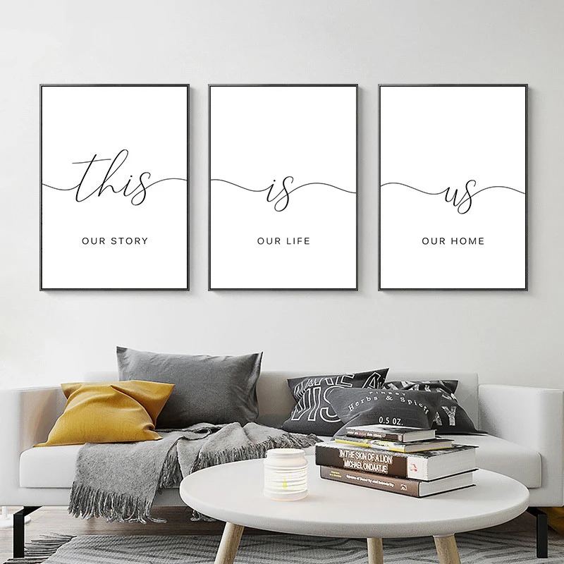 

This Is Us Quote Art Wall Canvas Painting Letters Art Picture Motto Quote Print And Poster For Living Room Home Decor HD3011