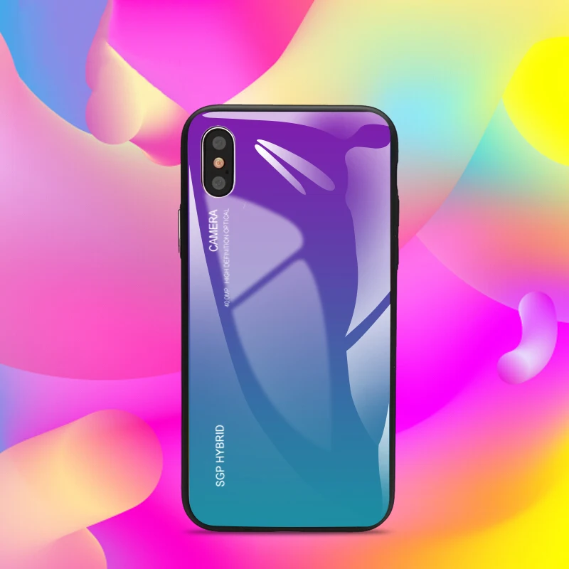 Чехол s для iPhone 7 6 8 6s 5S plus полуобернутый стеклянный чехол XS MAX XR X Plus защитный бампер