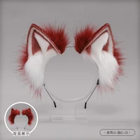 lolita furry plush foldable fox ears cat ear headband kawaii simutation animal cosplay hair hoop cosplay accessories