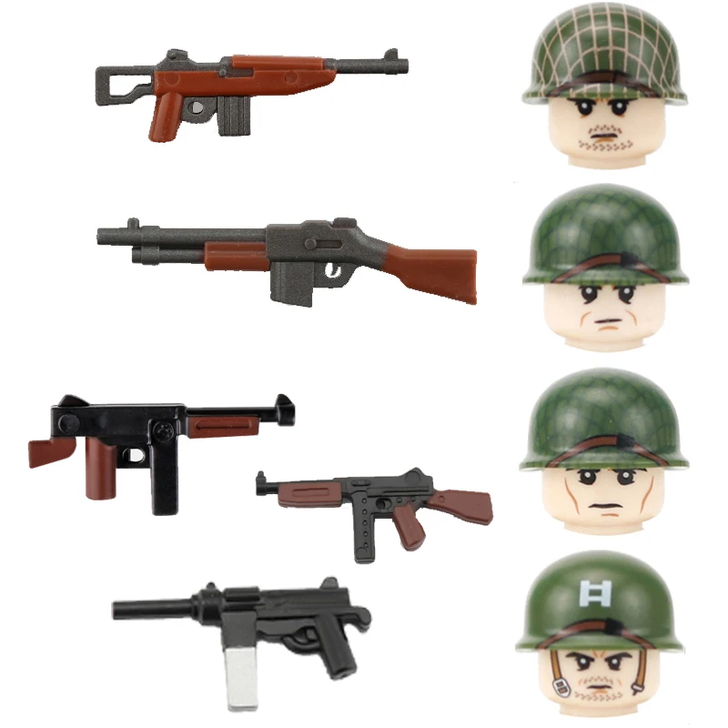 WW2 дивизии 101st Солдат Цифры два Цвет оружие строительные блоки в стиле милитари