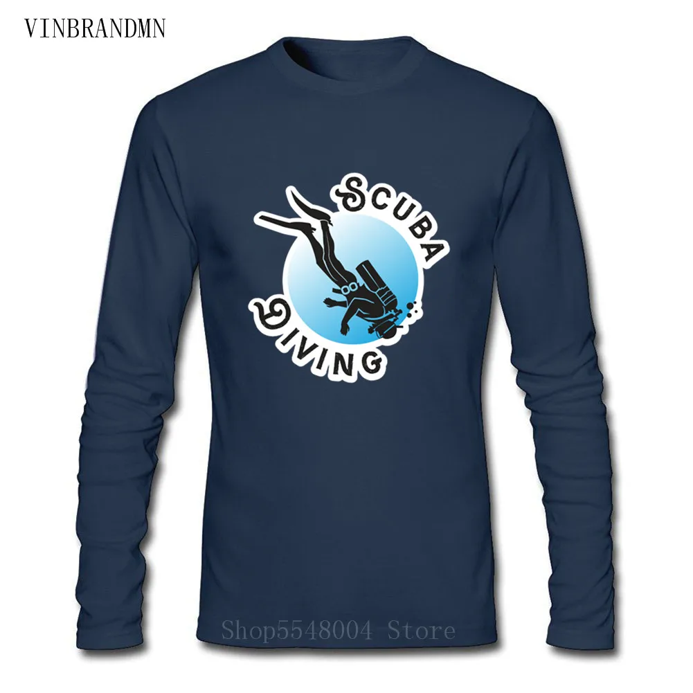 Футболка для подводного плавания с аквалангом органический хлопок дайвинга