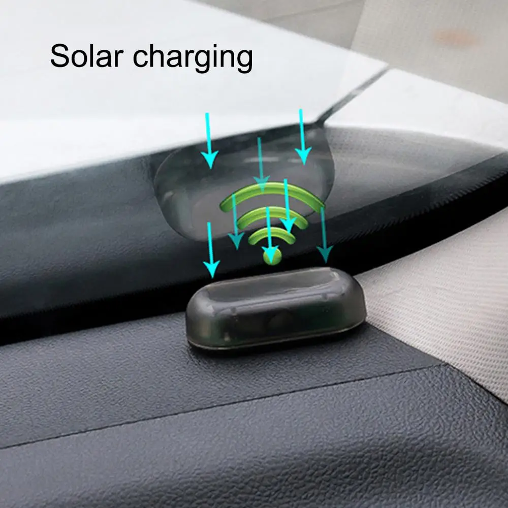 LED Warning Light Fake Solar Power Alarm Lamp Security System Theft Flash Blinking Anti-Theft Caution Car | Автомобили и