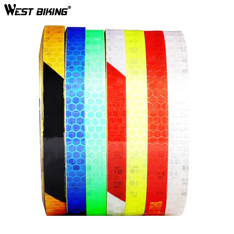

WEST BIKING Bicycle Stickers Reflective Night Safety Warning Car Bike Cycling Sticker Wear Resistant Bicycle Reflective Stickers
