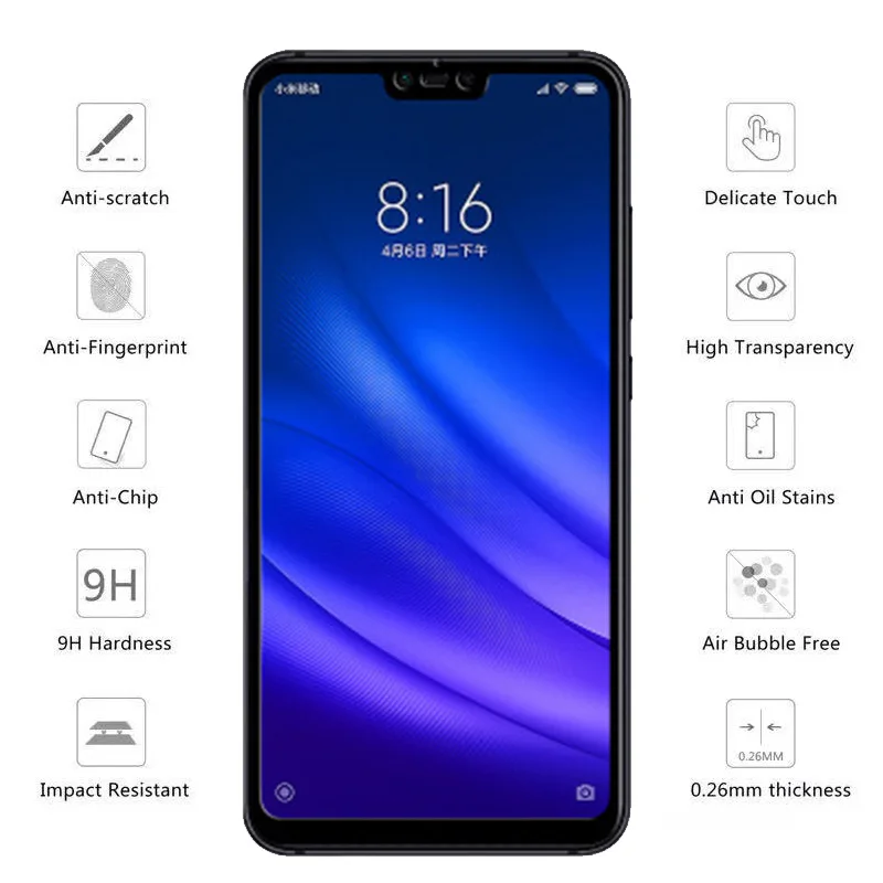 2 в 1 9D экран с защитой объектива камеры закаленное стекло для Xiaomi mi 8 Lite Xio mi 8 8lite защитное стекло HD пленка