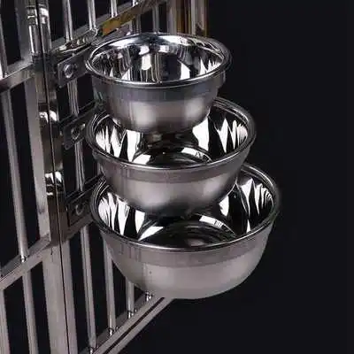 

Stand Dog Food Bowl Stainless Steel Water Bottle Hanging Pet Food Container Large Snacks Miska Dla Psa Golden Retriever QKK60WS