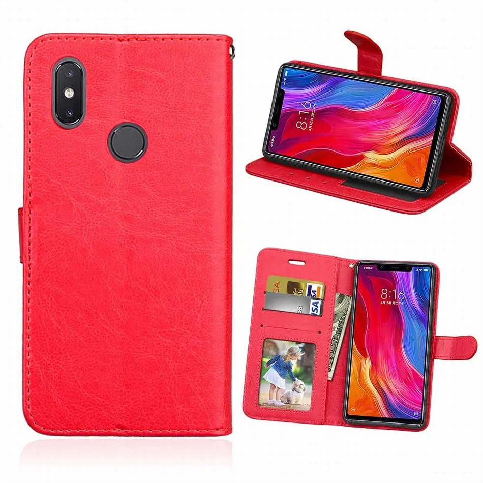 Простые чехлы для Xiaomi 8SE 8 Lite Max 3 Mix 2 S Poco F1 Play простые телефонов Чехол книжка Redmi 6A 6