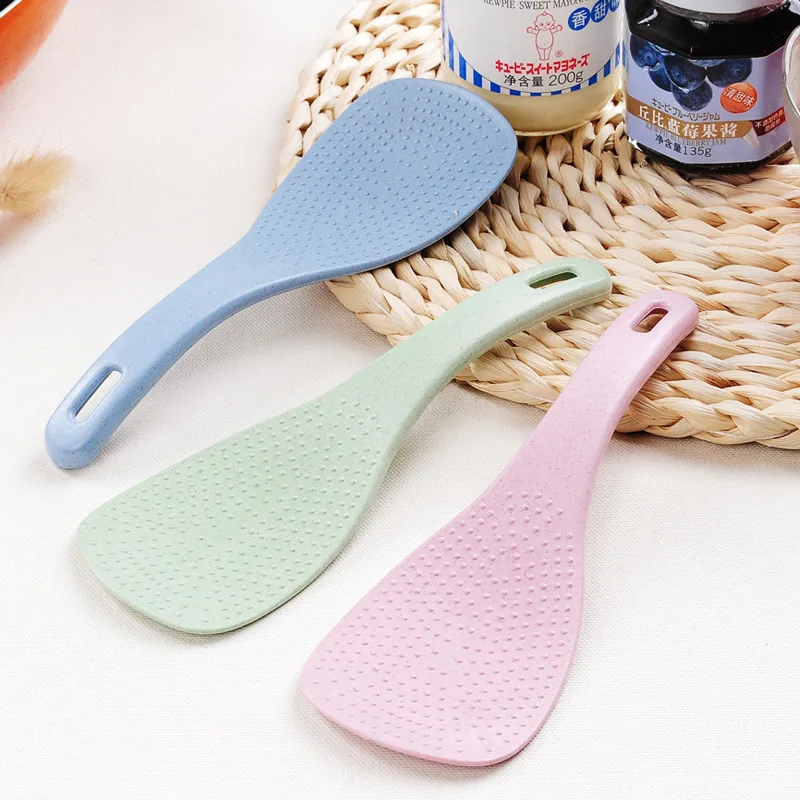 1 piece of cute kitchen spoon non-stick rice cooker wheat straw PP household gadgets | Дом и сад